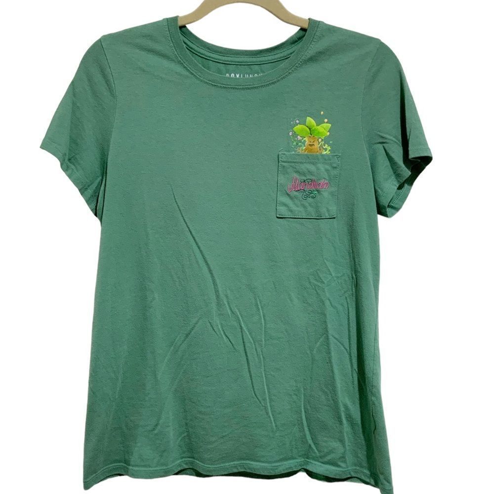 Harry Potter Mandrake Green Pocket Tee Short Sleeve Box Lunch Women’s M